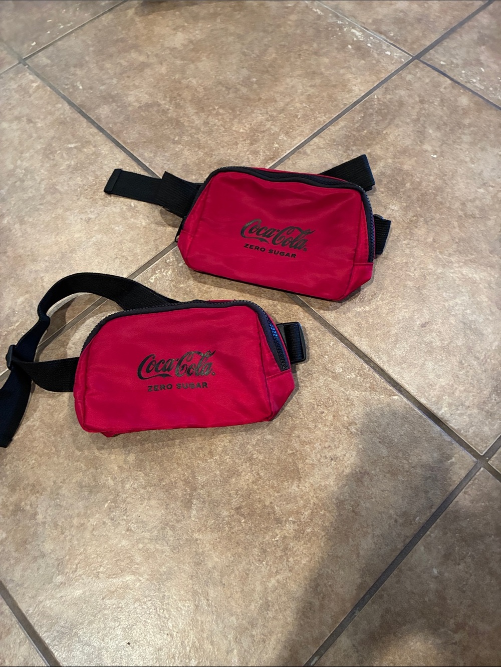 Coca Cola Red Zero Sugar Fanny Pack with Black Strap